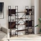 vidaXL Βιβλιοθήκη Καφέ Δρυς 155,5x24x166,5 εκ. Επεξεργασμένο Ξύλο