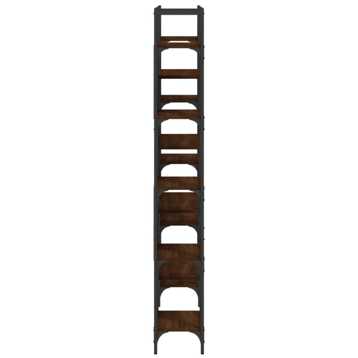 vidaXL Βιβλιοθήκη Καφέ Δρυς 155,5x24x166,5 εκ. Επεξεργασμένο Ξύλο