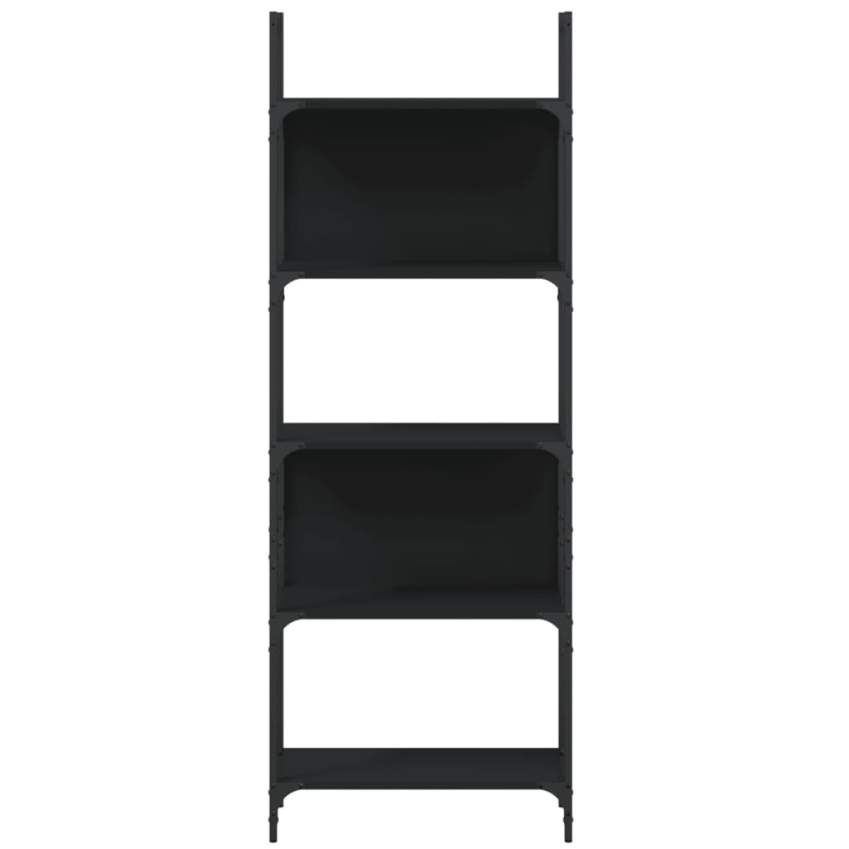 vidaXL Βιβλιοθήκη 5 Επιπέδων Μαύρη 60,5x24x166,5 εκ. Επεξεργ. Ξύλο
