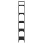 vidaXL Βιβλιοθήκη 5 Επιπέδων Μαύρη 60,5x24x166,5 εκ. Επεξεργ. Ξύλο