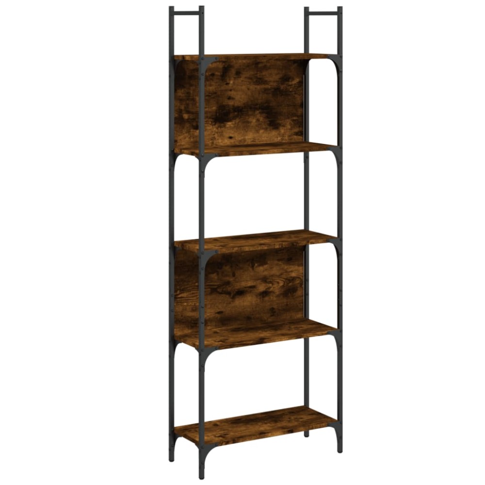 vidaXL Βιβλιοθήκη 5 Επιπέδων Καπν. Δρυς 60,5x24x166,5εκ. Επεξεργ. Ξύλο