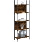 vidaXL Βιβλιοθήκη 5 Επιπέδων Καπν. Δρυς 60,5x24x166,5εκ. Επεξεργ. Ξύλο