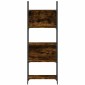 vidaXL Βιβλιοθήκη 5 Επιπέδων Καπν. Δρυς 60,5x24x166,5εκ. Επεξεργ. Ξύλο
