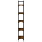 vidaXL Βιβλιοθήκη 5 Επιπέδων Καπν. Δρυς 60,5x24x166,5εκ. Επεξεργ. Ξύλο