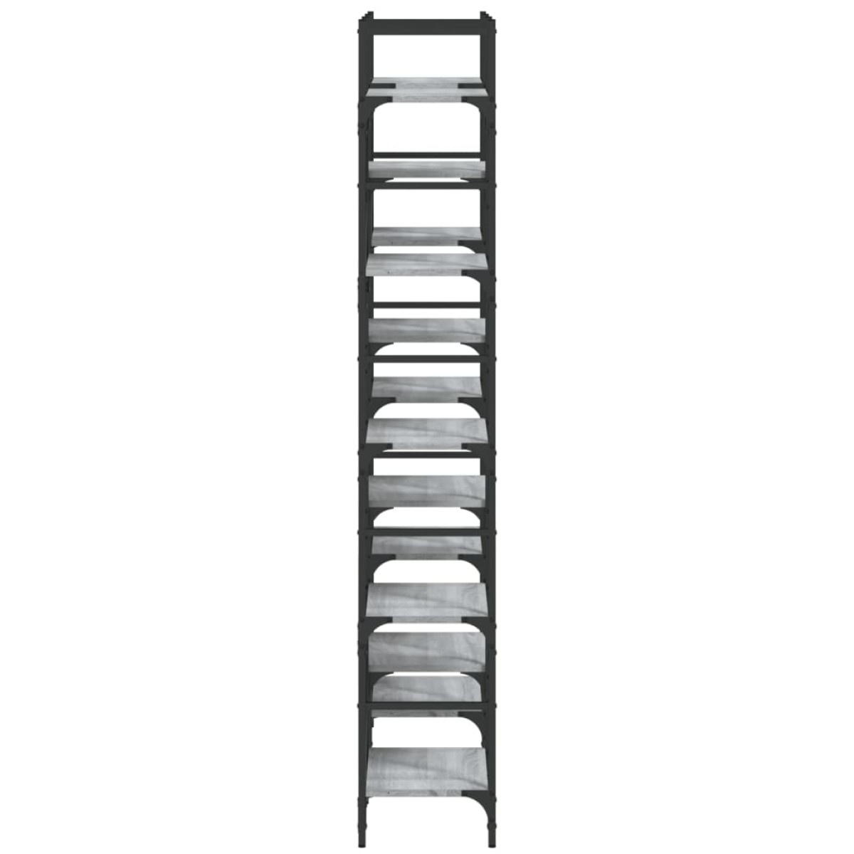 vidaXL Βιβλιοθήκη Γκρι Sonoma 127,5x28,5x172,5 εκ. Επεξεργασμένο Ξύλο