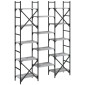 vidaXL Βιβλιοθήκη Γκρι Sonoma 127,5x28,5x172,5 εκ. Επεξεργασμένο Ξύλο