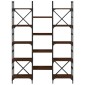 vidaXL Βιβλιοθήκη Καφέ Δρυς 127,5x28,5x172,5 εκ. Επεξεργασμένο Ξύλο