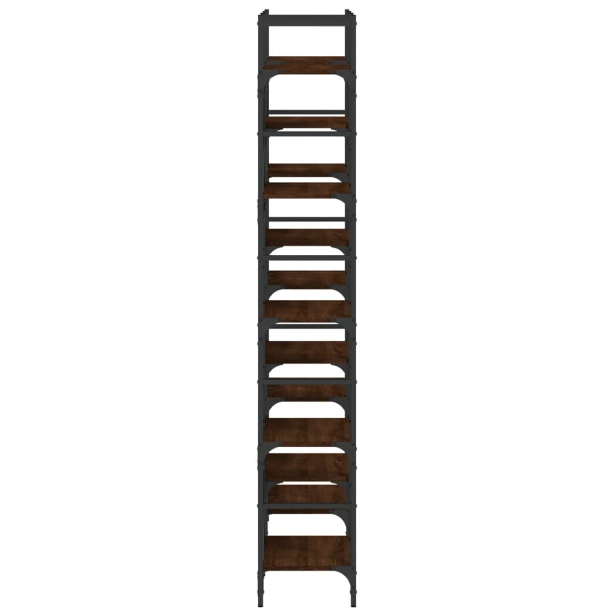 vidaXL Βιβλιοθήκη Καφέ Δρυς 127,5x28,5x172,5 εκ. Επεξεργασμένο Ξύλο