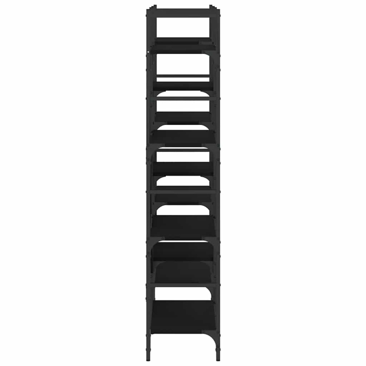 vidaXL Βιβλιοθήκη Μαύρη 160 x 28,5 x 136,5 εκ. από Επεξεργασμένο Ξύλο