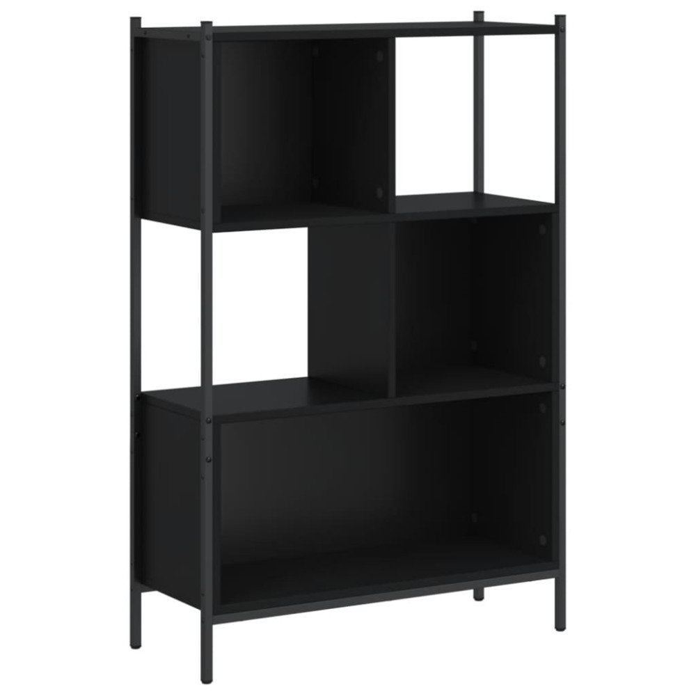 vidaXL Βιβλιοθήκη Μαύρη 72 x 28 x 109 εκ. από Επεξεργασμένο Ξύλο