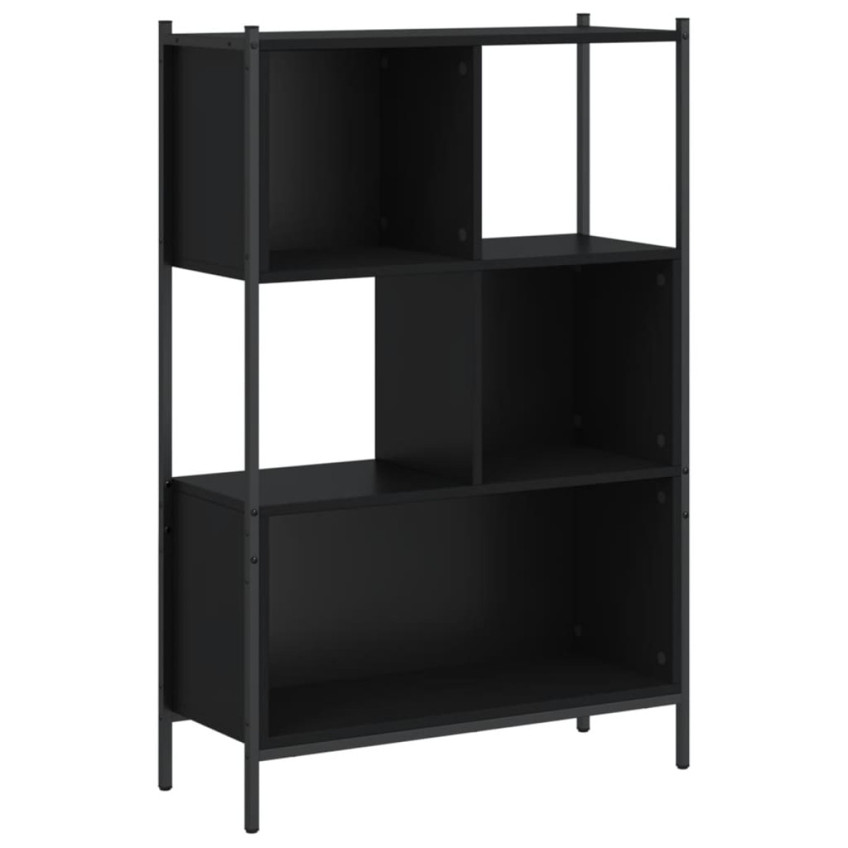 vidaXL Βιβλιοθήκη Μαύρη 72 x 28 x 109 εκ. από Επεξεργασμένο Ξύλο