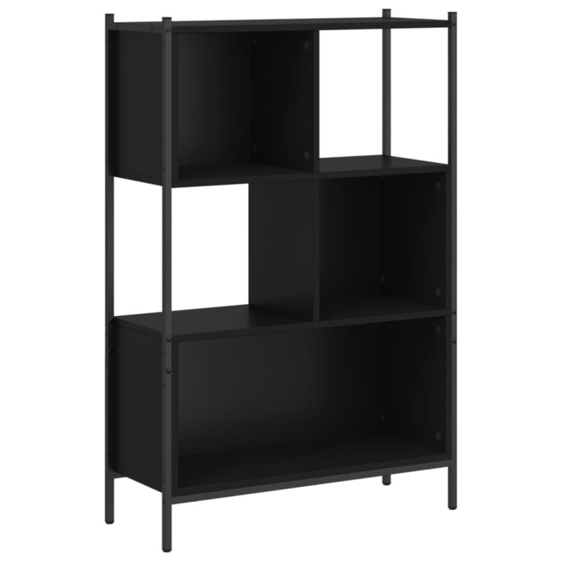 vidaXL Βιβλιοθήκη Μαύρη 72 x 28 x 109 εκ. από Επεξεργασμένο Ξύλο
