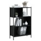 vidaXL Βιβλιοθήκη Μαύρη 72 x 28 x 109 εκ. από Επεξεργασμένο Ξύλο