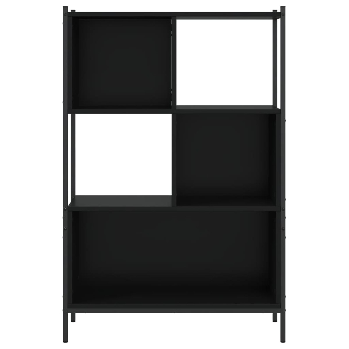 vidaXL Βιβλιοθήκη Μαύρη 72 x 28 x 109 εκ. από Επεξεργασμένο Ξύλο