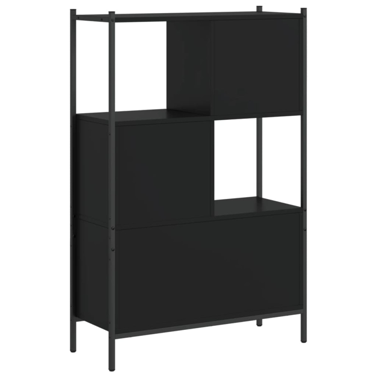 vidaXL Βιβλιοθήκη Μαύρη 72 x 28 x 109 εκ. από Επεξεργασμένο Ξύλο