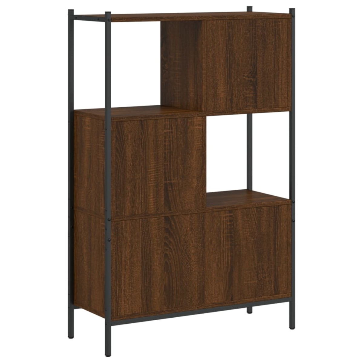 vidaXL Βιβλιοθήκη Καφέ Δρυς72x28x109 εκ. από Επεξεργασμένο Ξύλο
