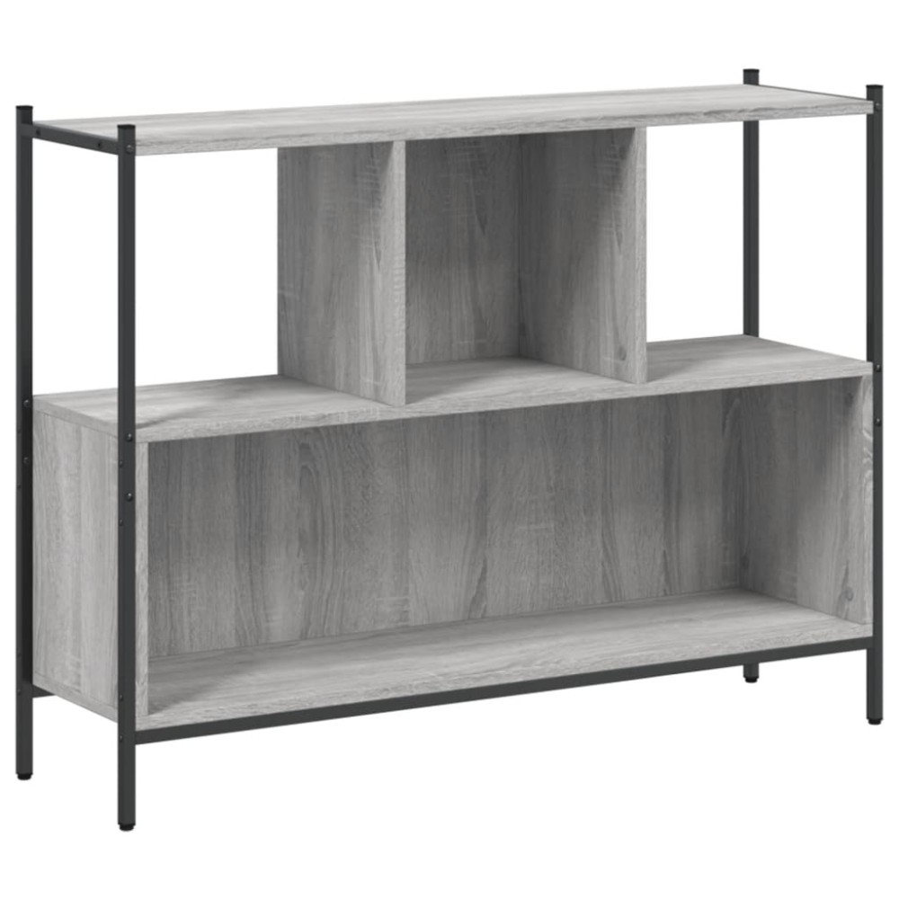 vidaXL Βιβλιοθήκη Γκρι Sonoma 102x28x77,5 εκ. από Επεξεργασμένο Ξύλο