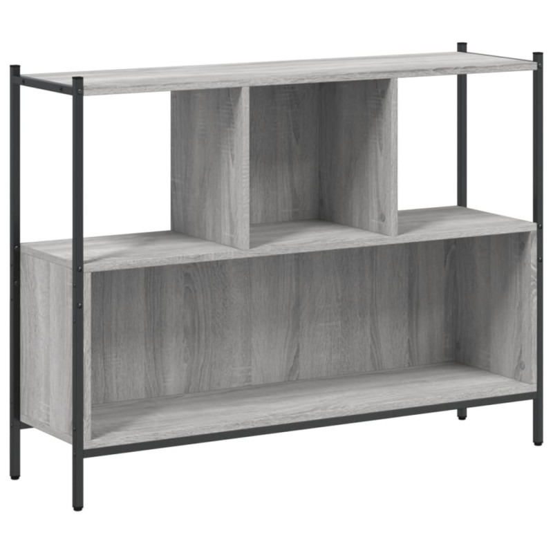 vidaXL Βιβλιοθήκη Γκρι Sonoma 102x28x77,5 εκ. από Επεξεργασμένο Ξύλο