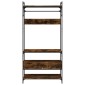 vidaXL Ντουλάπα με Συρτάρια Καπνιστή Δρυς 89x39x184,5εκ. Επεξεργ. Ξύλο