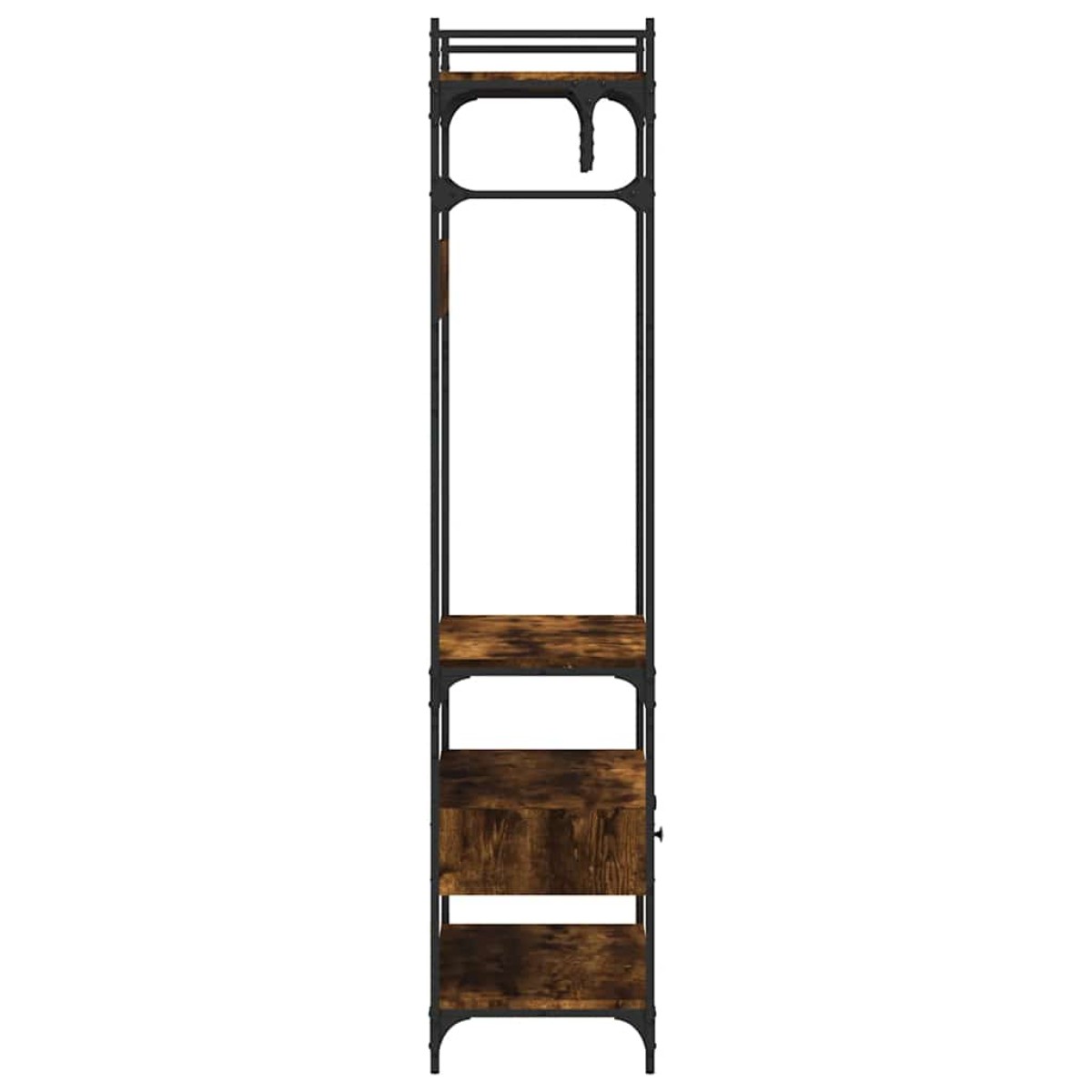vidaXL Ντουλάπα με Συρτάρια Καπνιστή Δρυς 89x39x184,5εκ. Επεξεργ. Ξύλο
