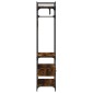 vidaXL Ντουλάπα με Συρτάρια Καπνιστή Δρυς 89x39x184,5εκ. Επεξεργ. Ξύλο