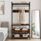 vidaXL Ντουλάπα με Συρτάρια Καπνιστή Δρυς 89x39x184,5εκ. Επεξεργ. Ξύλο