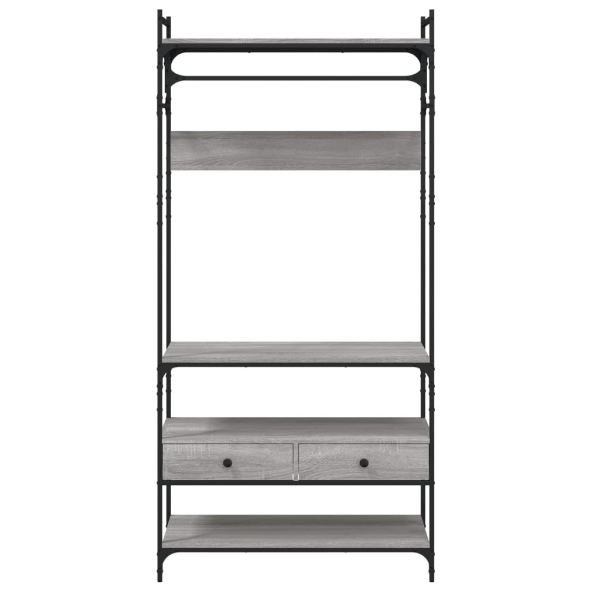 vidaXL Ντουλάπα με Συρτάρια Γκρι Sonoma 89x39x184,5 εκ Επεξεργ. Ξύλο