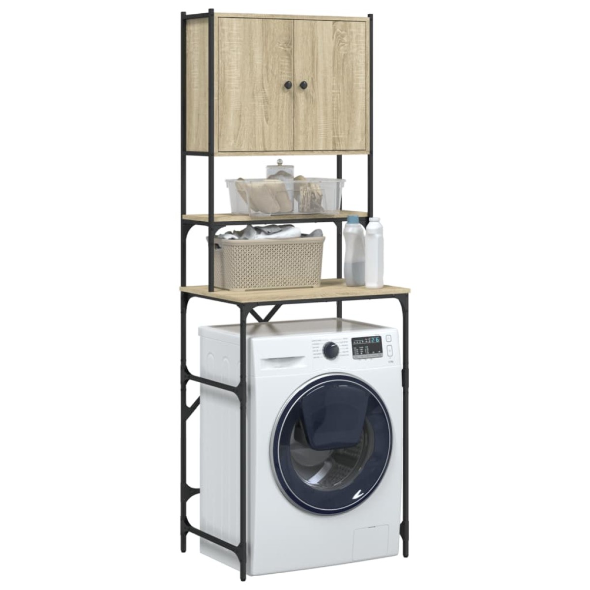 vidaXL Ντουλάπι Πλυντηρίου Sonoma Δρυς 68x48,5x194 εκ.