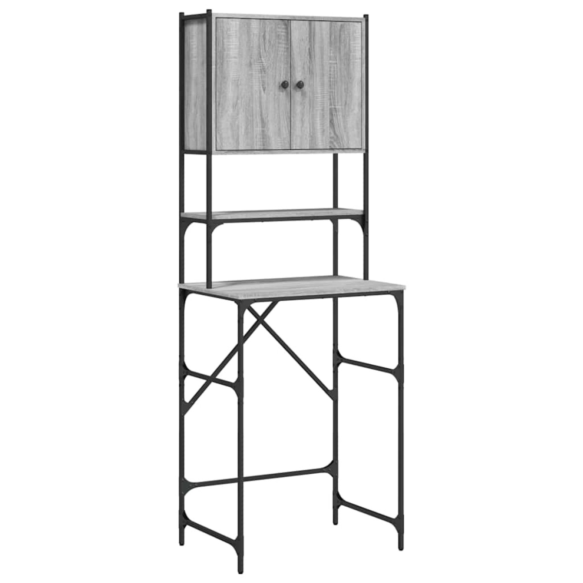 vidaXL Ντουλάπι Πλυντηρίου Γκρι Sonoma 68x48,5x194 εκ.