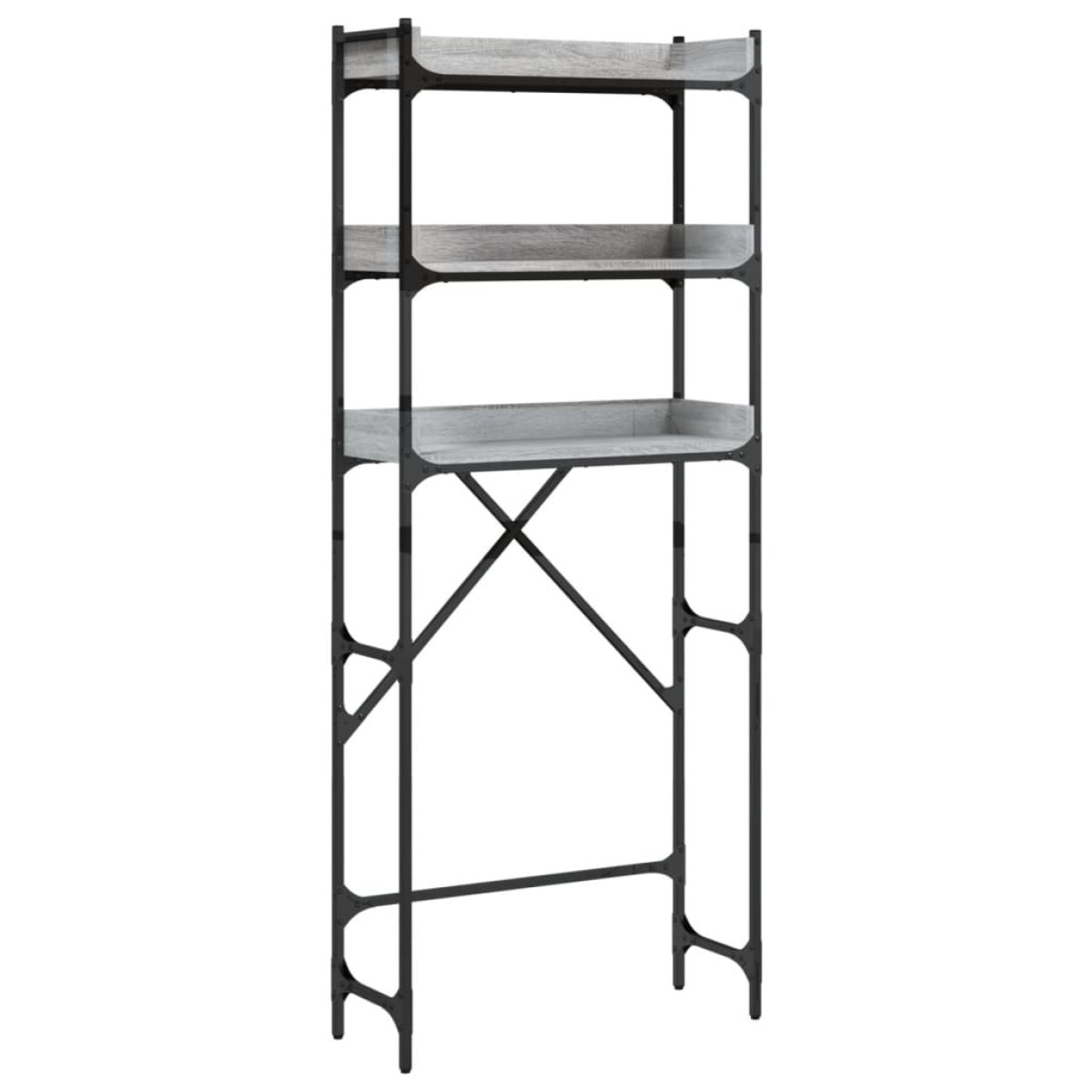 vidaXL Ραφιέρα Πλυντηρίου Γκρι Sonoma 67x25x163 εκ. από Επεξεργ. Ξύλο