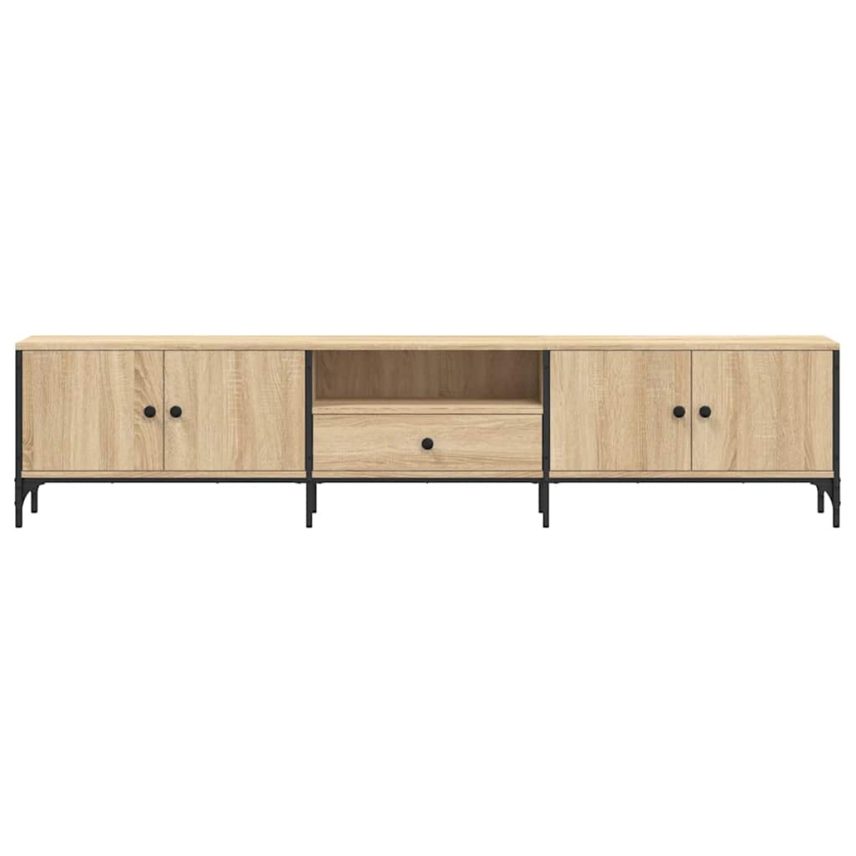 vidaXL Έπιπλο Τηλεόρασης με Συρτάρι Sonoma Δρυς 200x25x44εκ Επεξ. Ξύλο