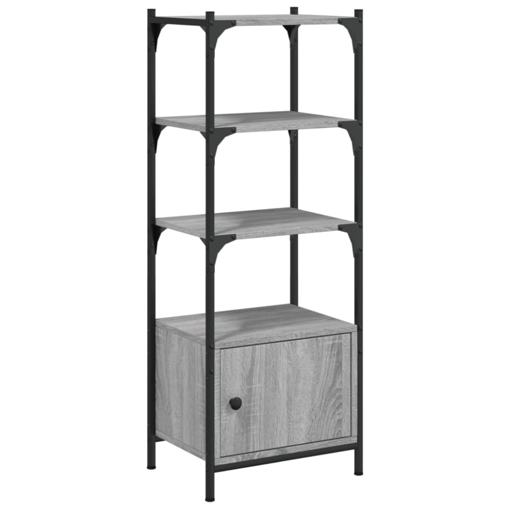 vidaXL Βιβλιοθήκη 3 Επιπέδων Γκρι Sonoma 41x30x109,5 εκ. Επεξεργ. Ξύλο