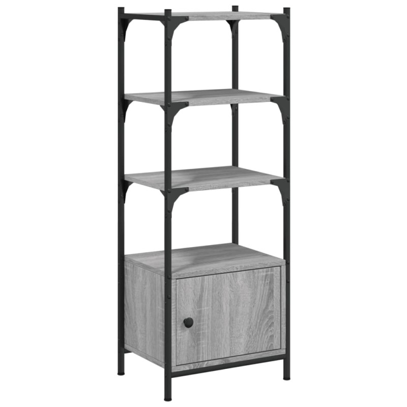 vidaXL Βιβλιοθήκη 3 Επιπέδων Γκρι Sonoma 41x30x109,5 εκ. Επεξεργ. Ξύλο
