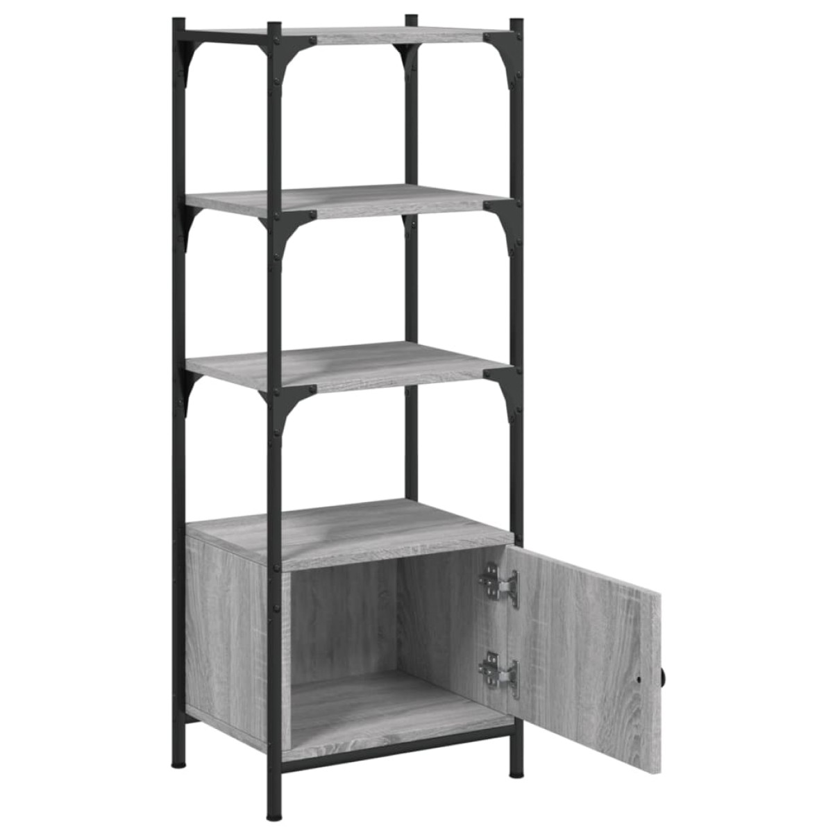 vidaXL Βιβλιοθήκη 3 Επιπέδων Γκρι Sonoma 41x30x109,5 εκ. Επεξεργ. Ξύλο