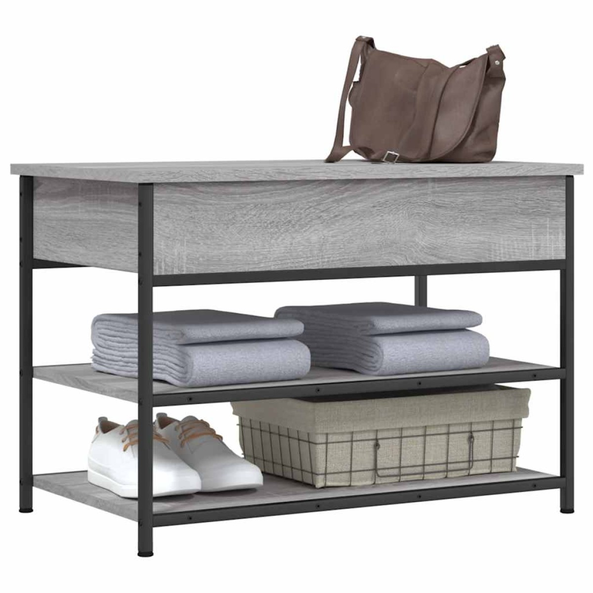 vidaXL Παπουτσοθήκη Γκρι Sonoma 70x42,5x50 εκ. από Επεξεργασμένο Ξύλο