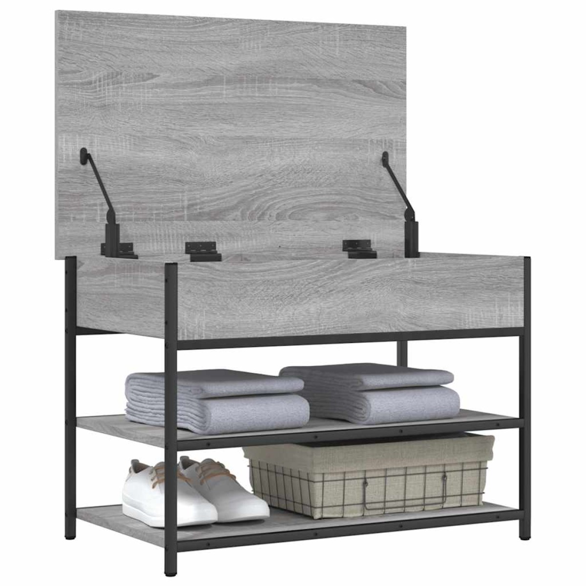vidaXL Παπουτσοθήκη Γκρι Sonoma 70x42,5x50 εκ. από Επεξεργασμένο Ξύλο