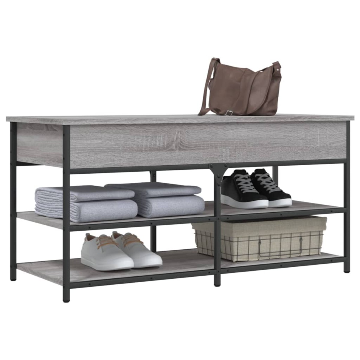 vidaXL Παπουτσοθήκη Γκρι Sonoma 100x42,5x50 εκ. από Επεξεργασμένο Ξύλο