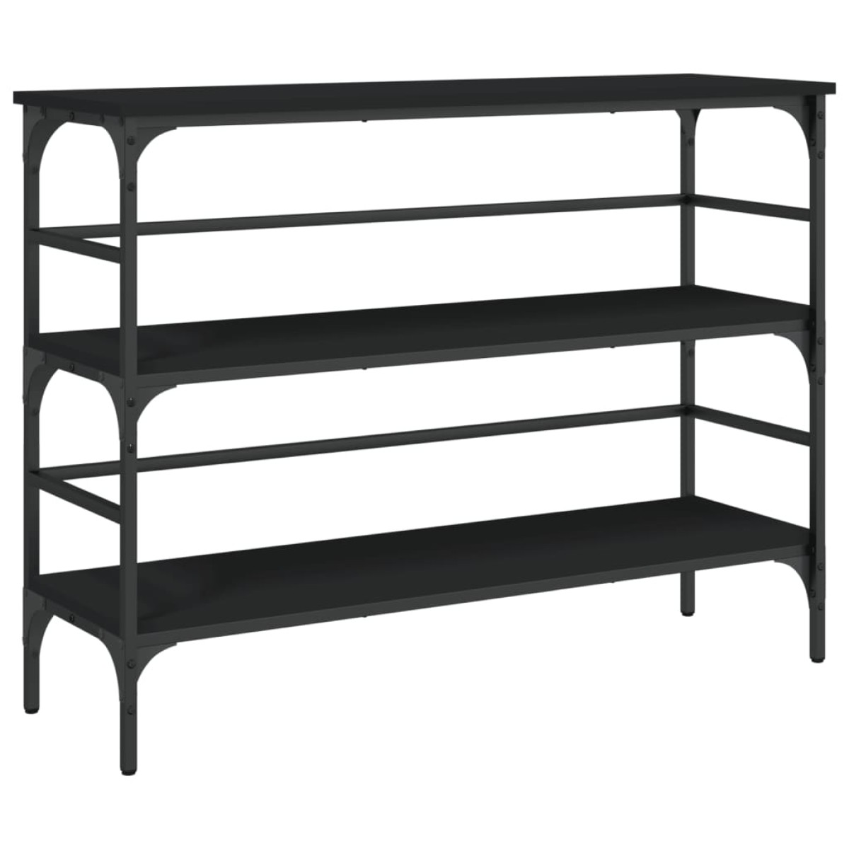 vidaXL Τραπέζι Κονσόλα Μαύρο 100x32x75 εκ. Επεξεργασμένο Ξύλο