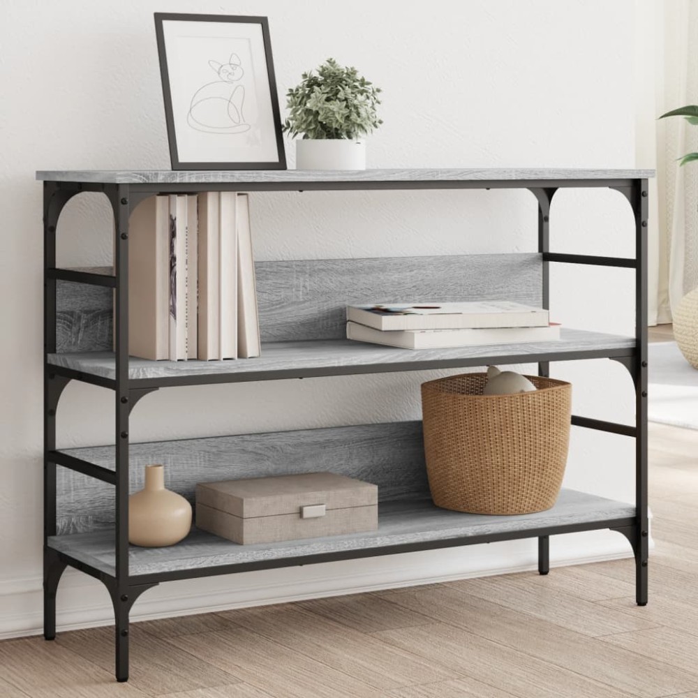 vidaXL Τραπέζι Κονσόλα Γκρι Sonoma 100x32x75 εκ. Επεξεργασμένο Ξύλο