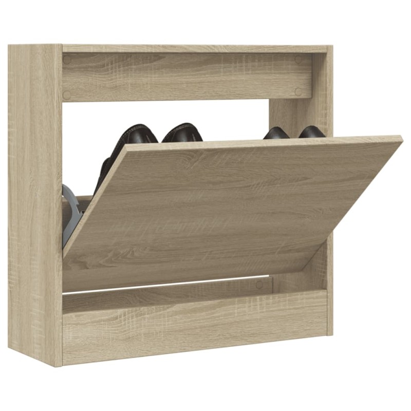vidaXL Παπουτσοθήκη Sonoma Δρυς 60x21x57 εκ. από Επεξεργασμένο Ξύλο