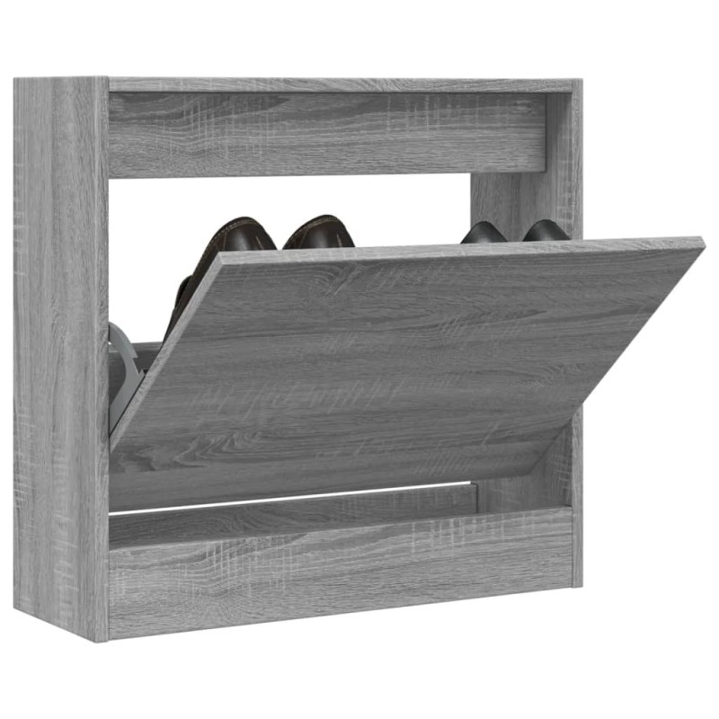 vidaXL Παπουτσοθήκη Γκρι Sonoma 60x21x57 εκ. από Επεξεργ. Ξύλο