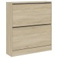 vidaXL Παπουτσοθήκη Sonoma Δρυς 80x21x87,5 εκ. από Επεξεργασμένο Ξύλο