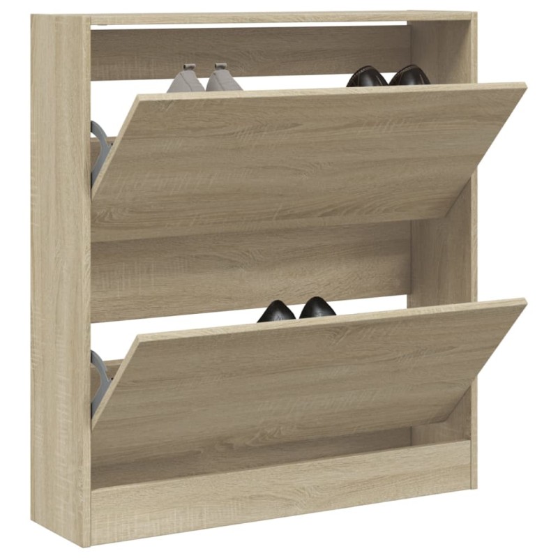 vidaXL Παπουτσοθήκη Sonoma Δρυς 80x21x87,5 εκ. από Επεξεργασμένο Ξύλο