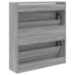 vidaXL Παπουτσοθήκη Γκρι Sonoma 80x21x87,5 εκ. από Επεξεργ. Ξύλο