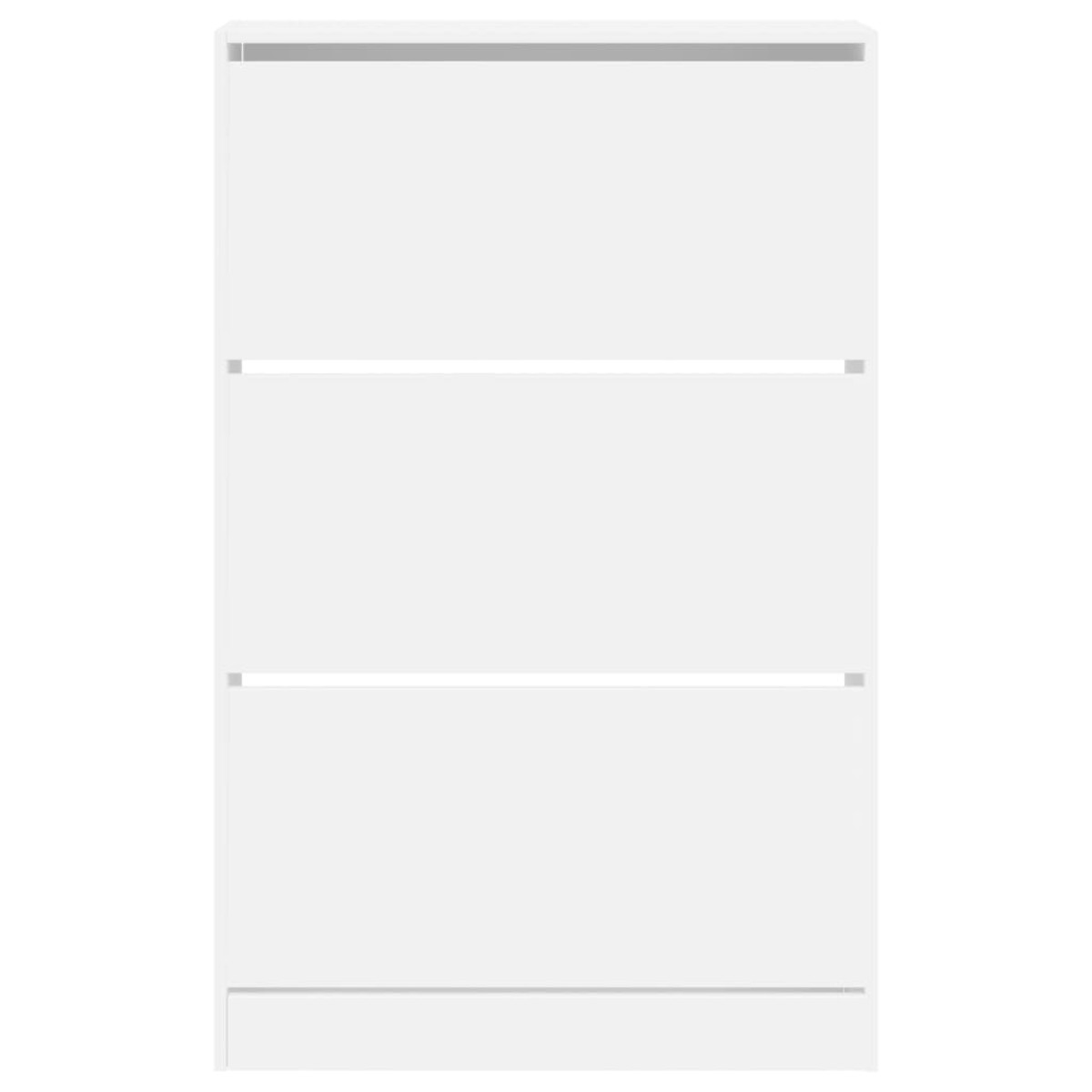 vidaXL Παπουτσοθήκη Λευκή 80x21x125,5 εκ. από Επεξεργασμένο Ξύλο