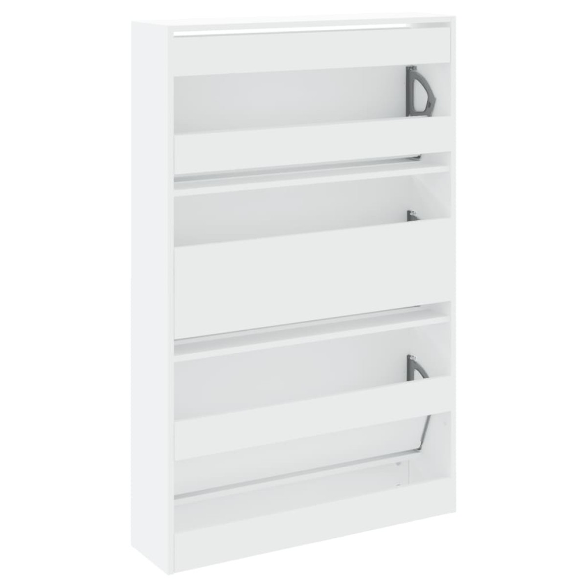 vidaXL Παπουτσοθήκη Λευκή 80x21x125,5 εκ. από Επεξεργασμένο Ξύλο