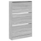 vidaXL Παπουτσοθήκη Γκρι Sonoma 80x21x125,5 εκ. από Επεξεργ. Ξύλο