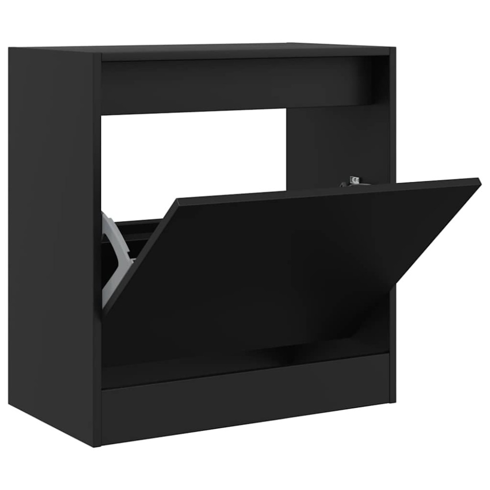 vidaXL Παπουτσοθήκη Μαύρη 60x34x63,5 εκ. από Επεξεργασμένο Ξύλο