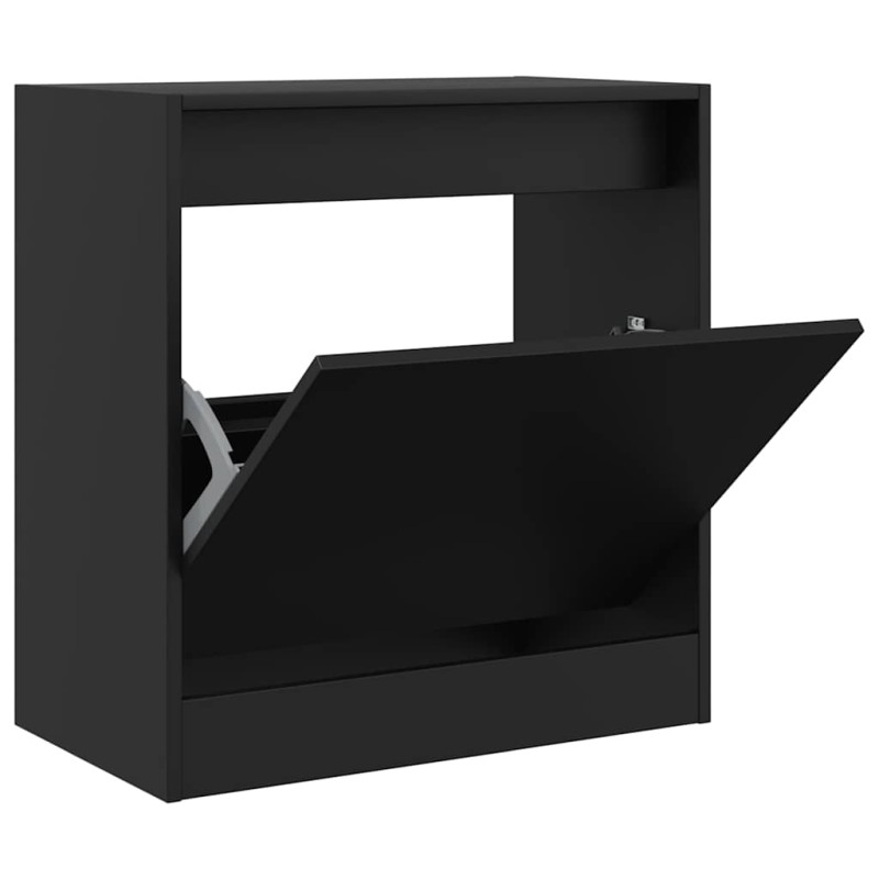 vidaXL Παπουτσοθήκη Μαύρη 60x34x63,5 εκ. από Επεξεργασμένο Ξύλο