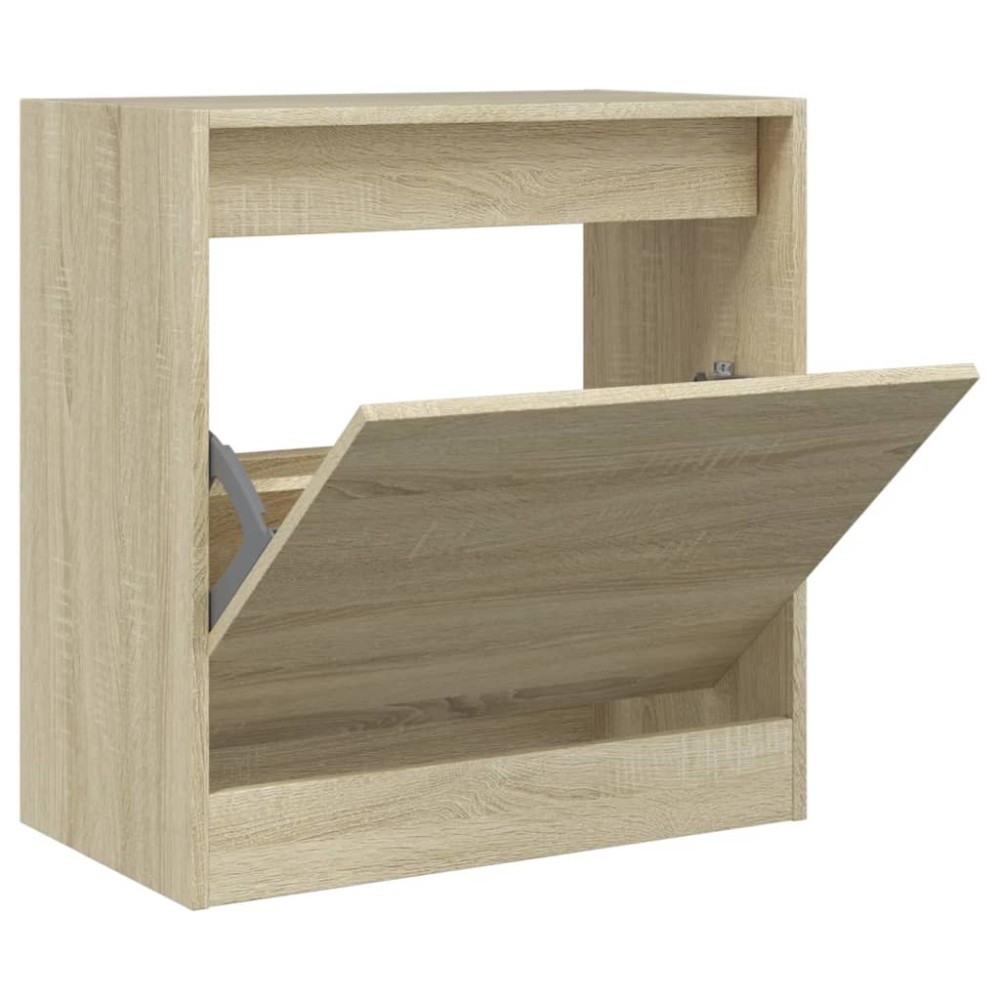 vidaXL Παπουτσοθήκη Sonoma Δρυς 60x34x63,5 εκ. από Επεξεργασμένο Ξύλο